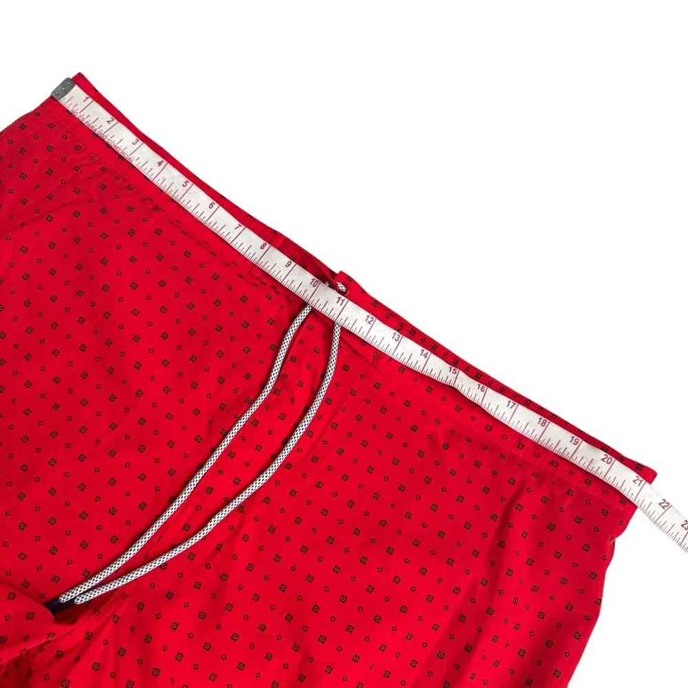Michael Kors Mens Red Patterned Swim Shorts XXL‎ Drawstring Closure lightweight